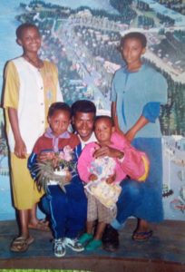 Children with their Ethiopian family