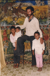 Emebet and family in Ethiopia